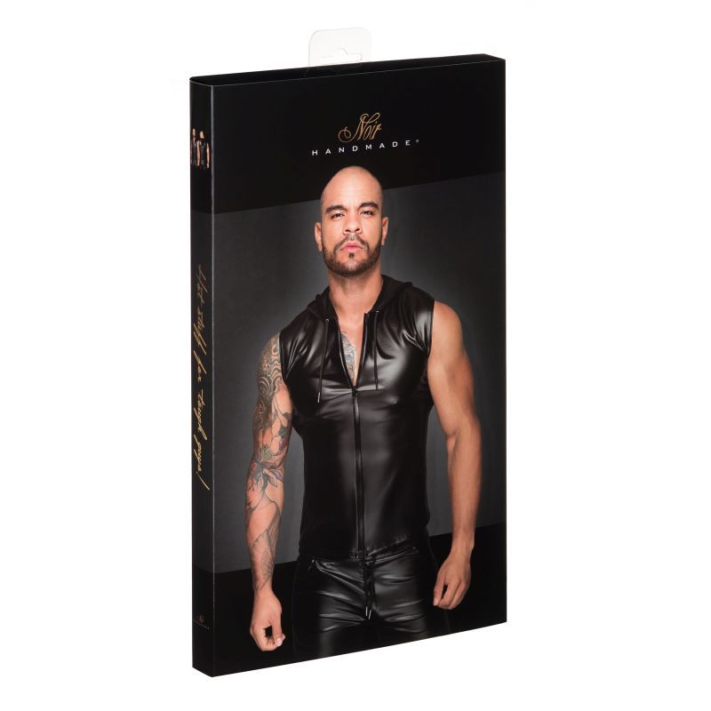 Powerwetlook Sleeveless Hooded Shirt w 2 Way Zipper image 8