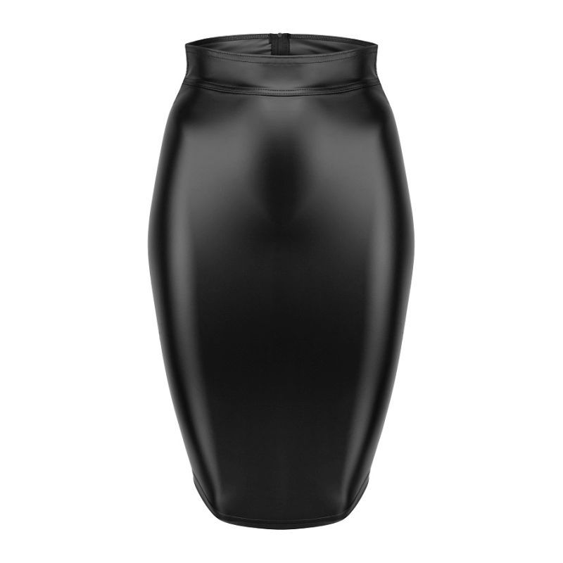 Power Wetlook Pencil Skirt w Long Zipper image 3