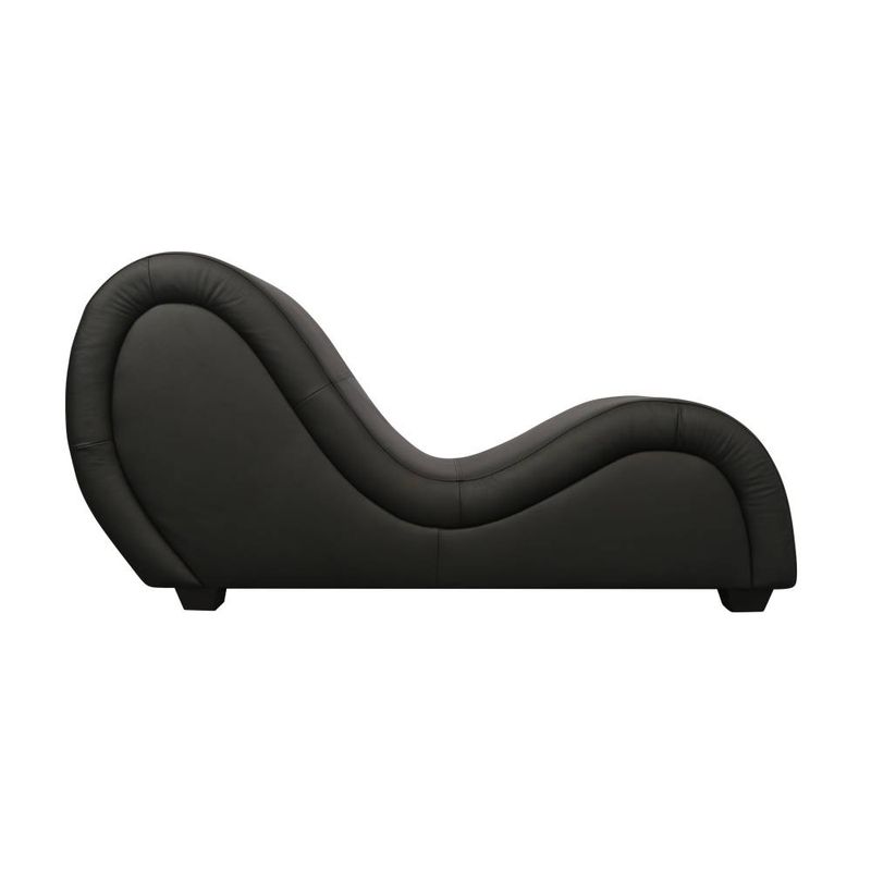 Kama Sutra Mebon Chaise Love Lounge Leather Black image 1