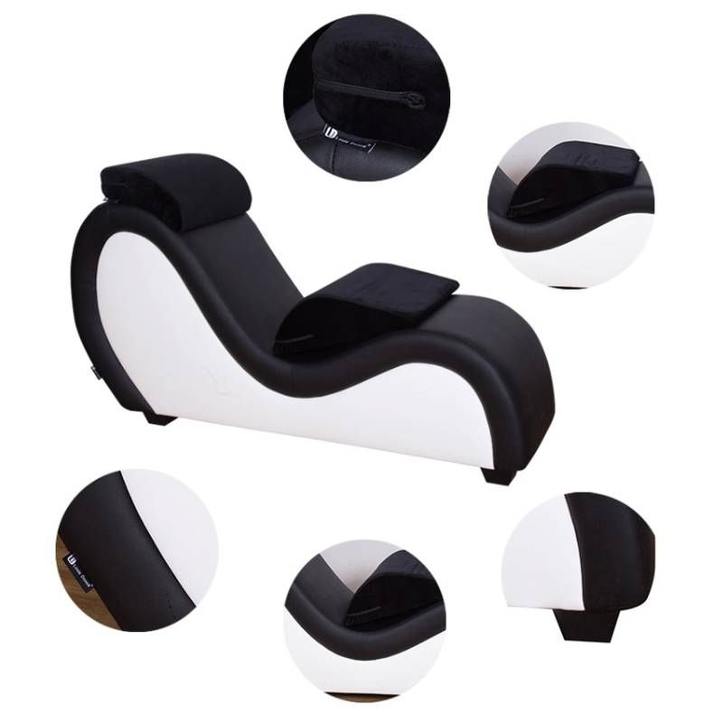 Kama Sutra Mebon Chaise Love Lounge Red w Black Pillows image 4