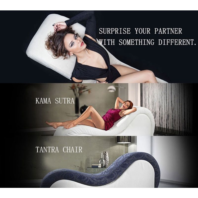 Kama Sutra Mebon Chaise Love Lounge Red w Black Pillows image 9