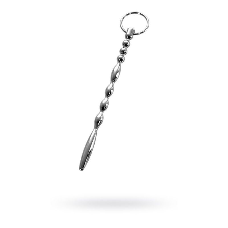 Silver Metal Urethral Plug w Ring image 1