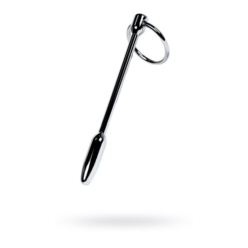 Silver Metal Urethral Plug w Ring image 4