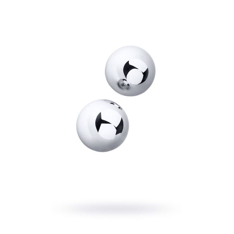 Silver Metal 2 Pc Vaginal Balls 3cm image 1