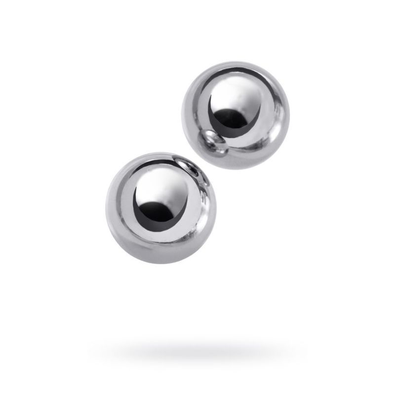 Silver Metal 2 Pc Vaginal Balls 25mm image 1