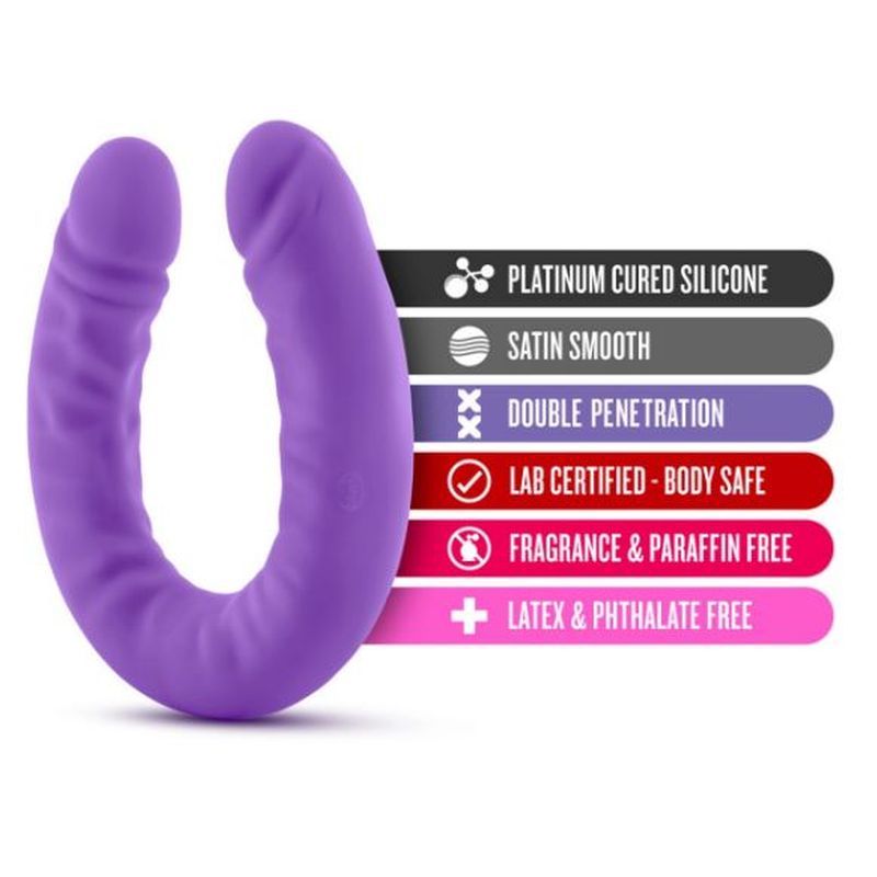 Ruse Silicone Slim 18in Purple Double Dong image 5