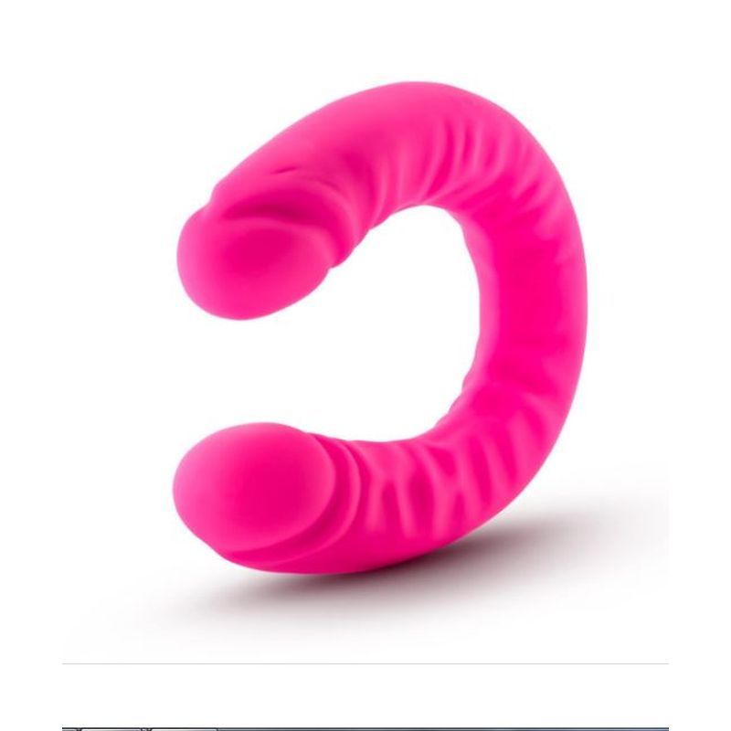 Ruse Silicone Slim 18in Hot Pink Double Dong image 2