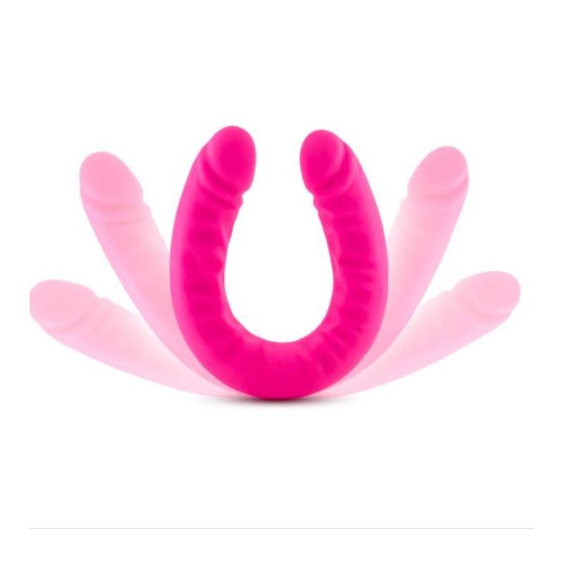 Ruse Silicone Slim 18in Hot Pink Double Dong image 3
