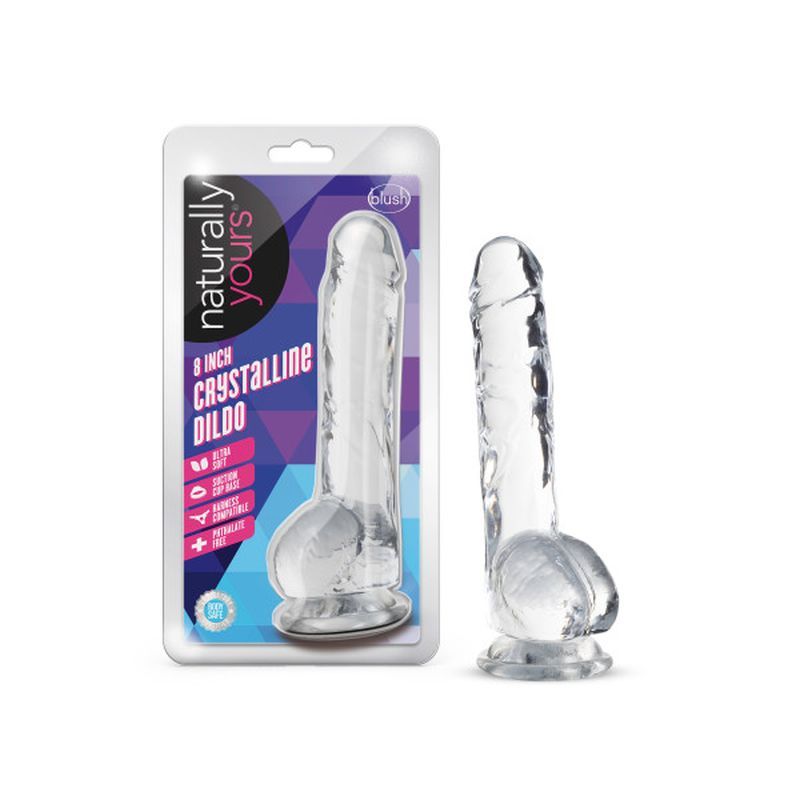Naturally Yours 8" Crystaline Dildo Diamond image 1