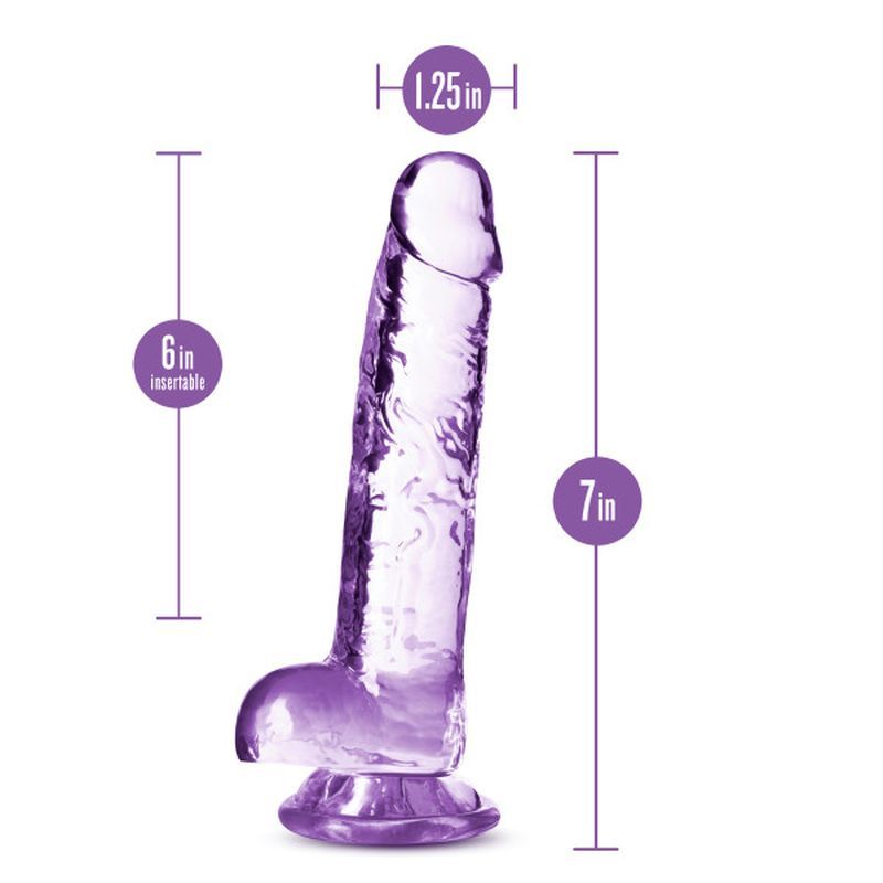 Naturally Yours 7" Crystaline Dildo Amethyst image 4
