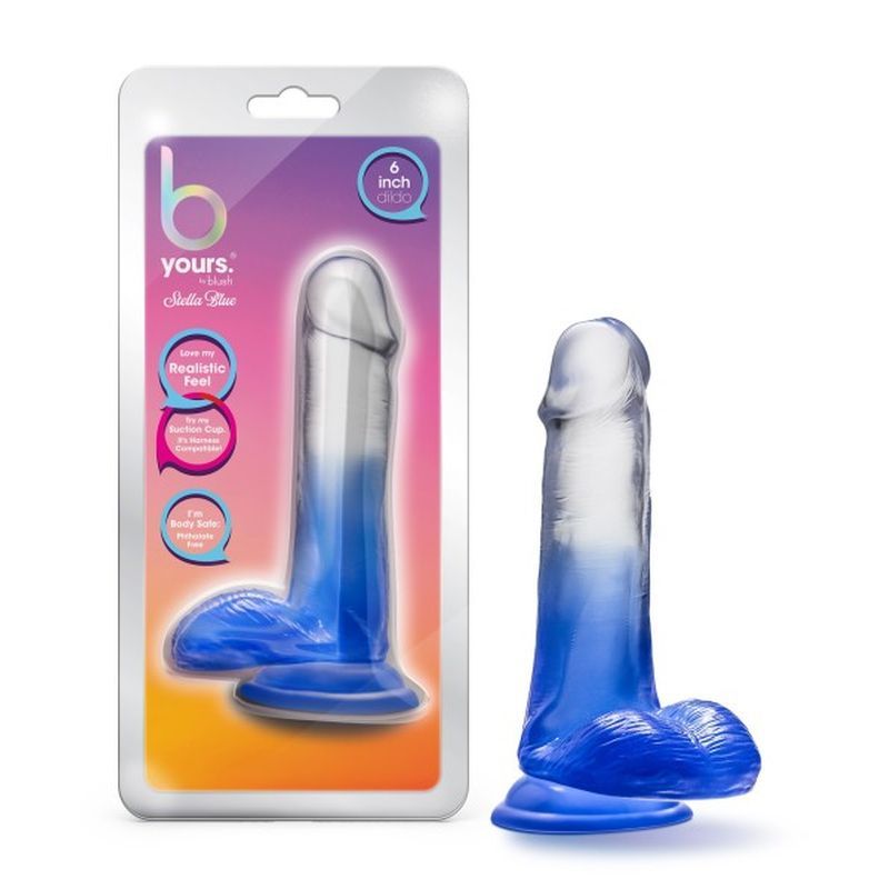 B Yours Morning Dew 6in Dildo Stella Blue image 1