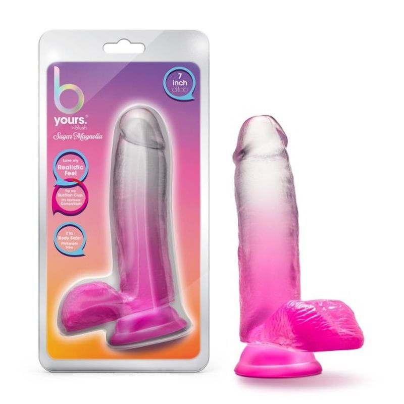 B Yours Sugar Magnolia 7in Dildo Fuchsia image 1