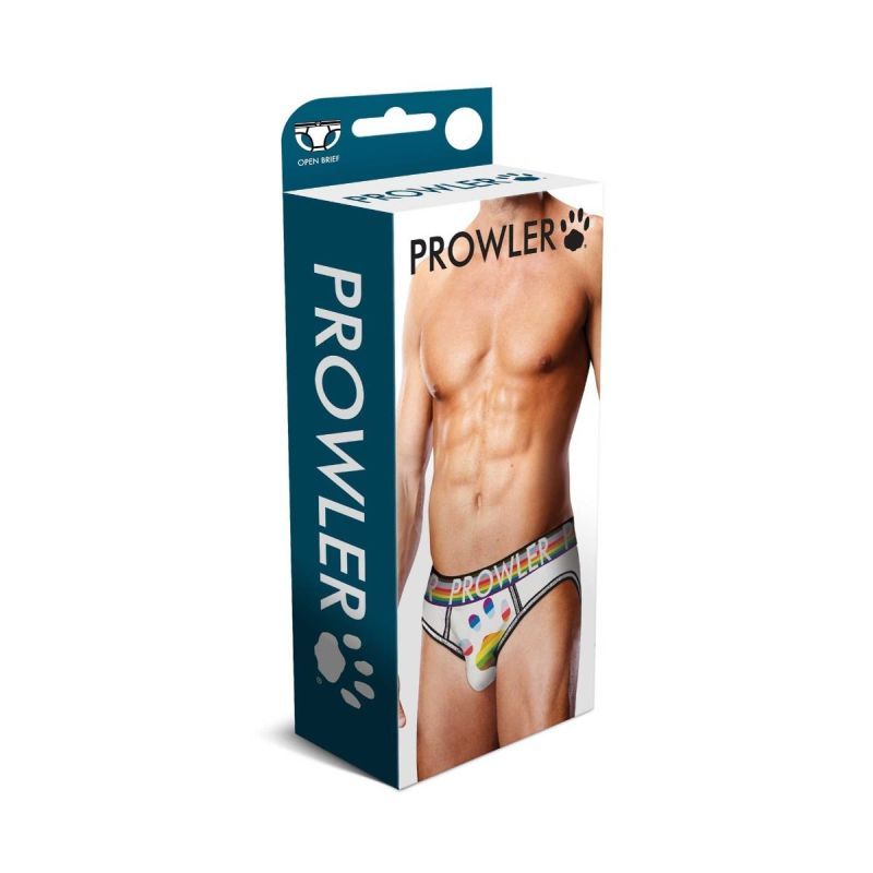 Prowler Oversized Paw Open Back Brief White image 3