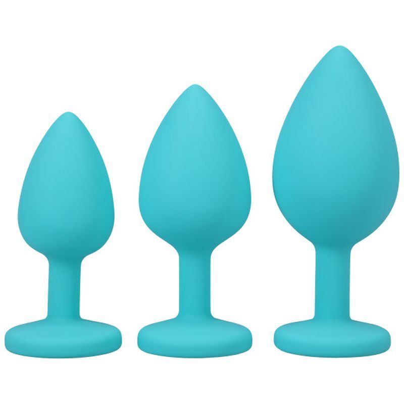 Silicone Anal Trainer Set 3 Pc Teal image 1