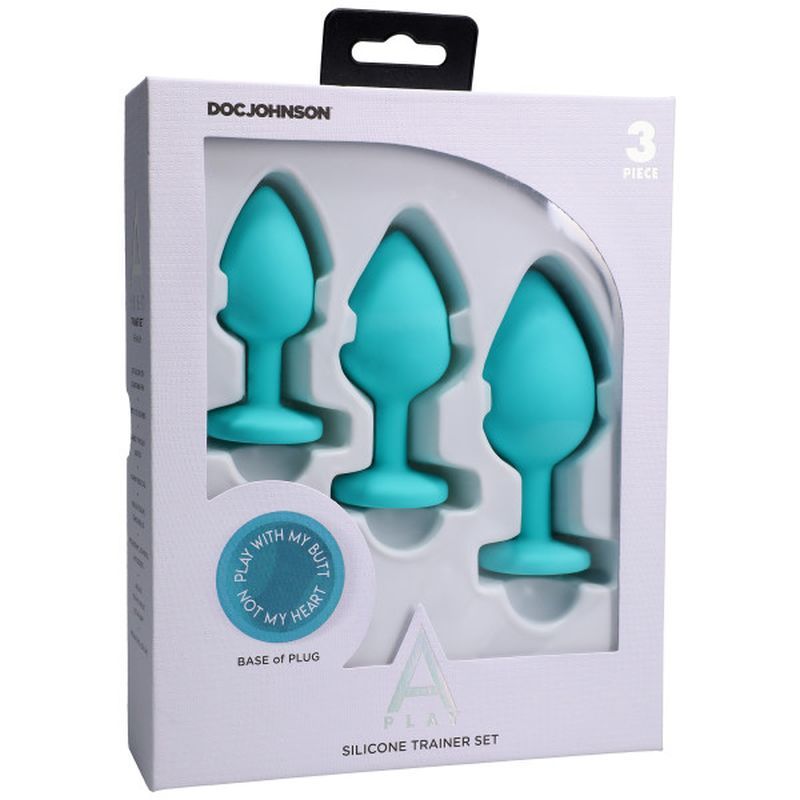 Silicone Anal Trainer Set 3 Pc Teal image 3