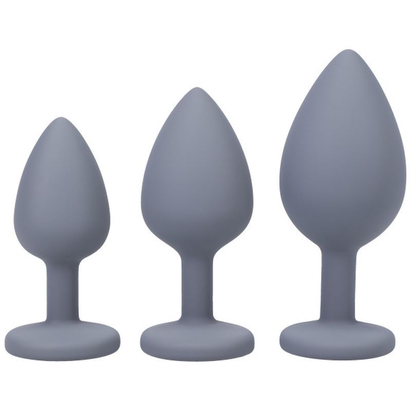 Silicone Anal Trainer Set 3 Pc Grey image 1