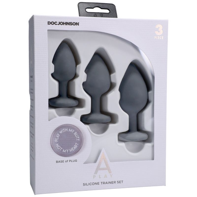 Silicone Anal Trainer Set 3 Pc Grey image 3