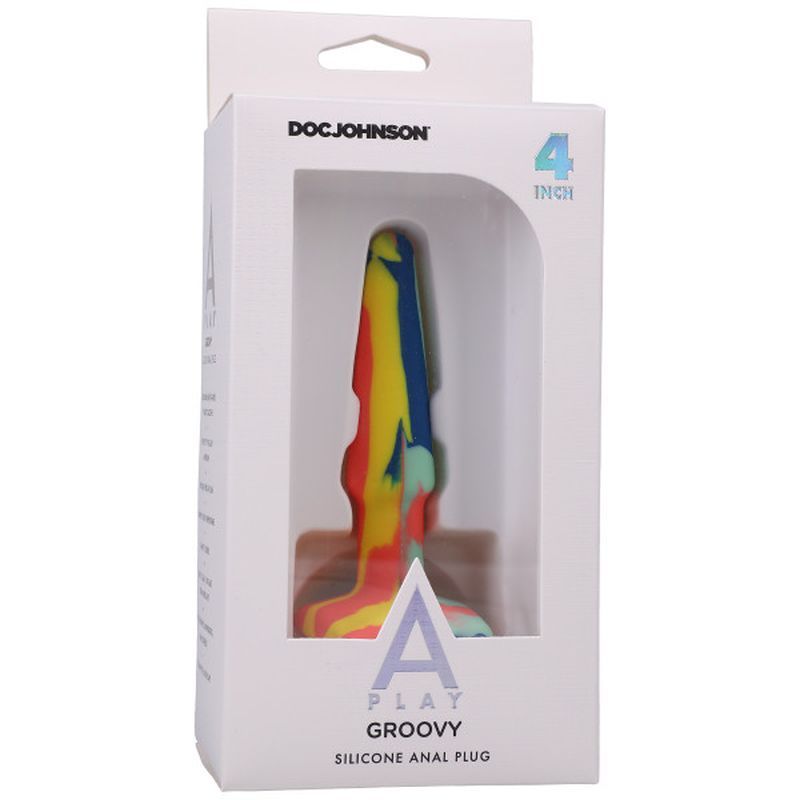 Groovy Silicone Anal Plug 4in Sunrise image 3