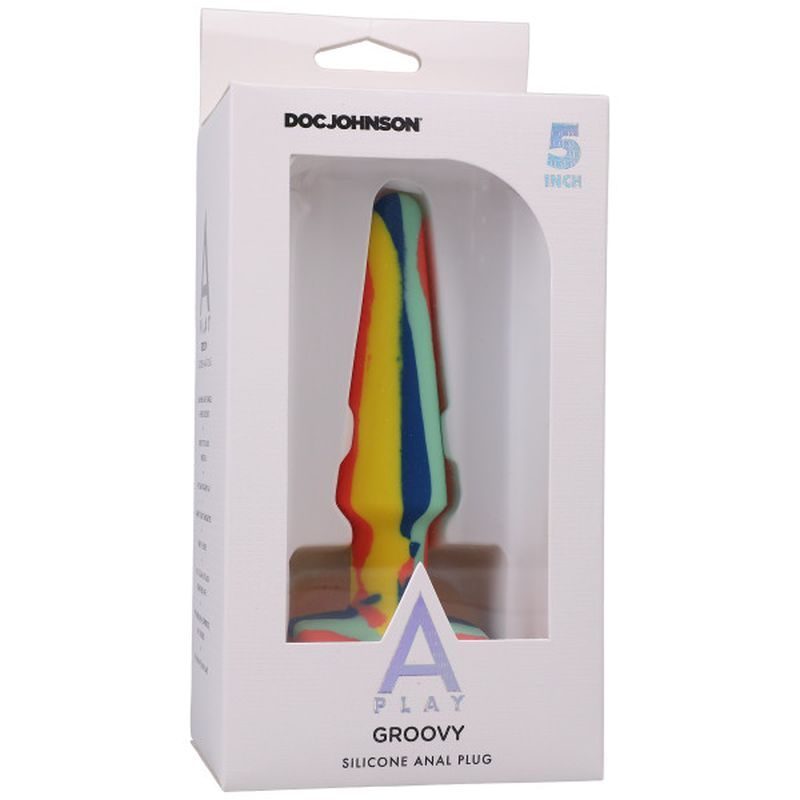 Groovy Silicone Anal Plug 5in Sunrise image 2