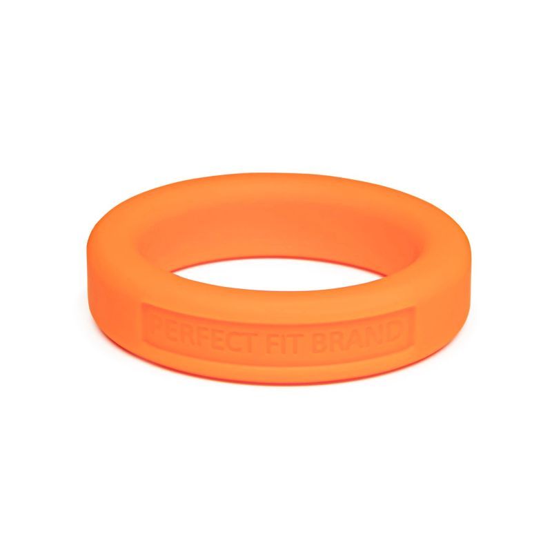 Classic Silicone Medium Stretch Penis Ring 36mm Orange image 1