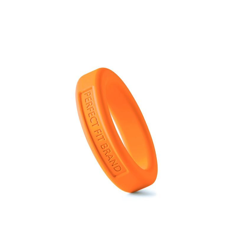 Classic Silicone Medium Stretch Penis Ring 36mm Orange image 2