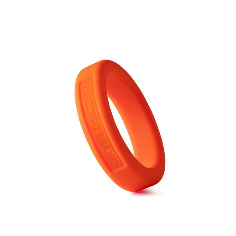 Classic Silicone Medium Stretch Penis Ring 36mm Orange image 3