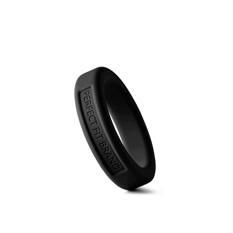 Classic Silicone Medium Stretch Penis Ring 36mm Black image 2
