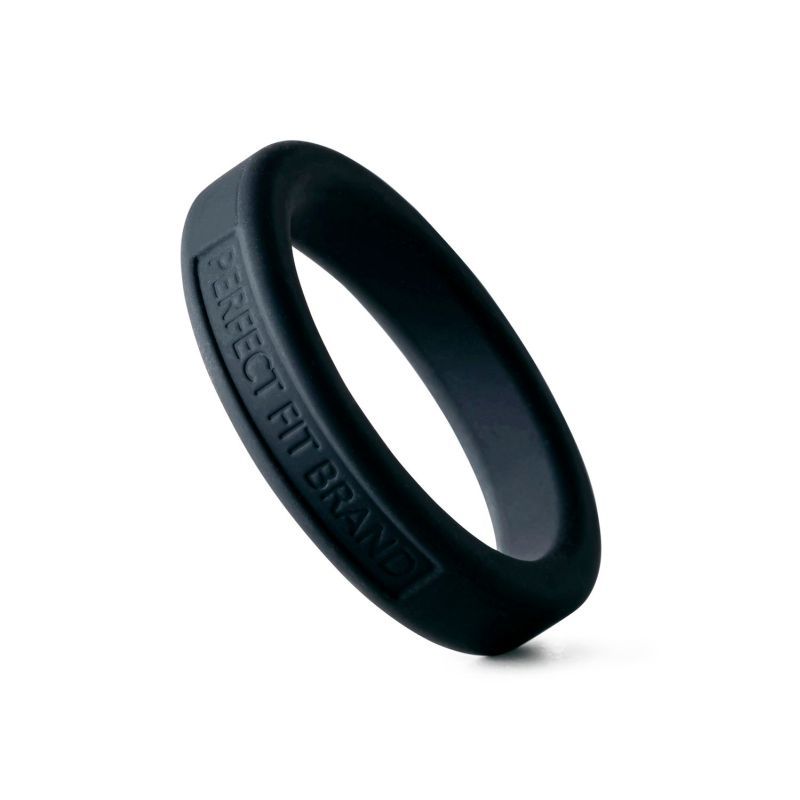 Classic Silicone Medium Stretch Penis Ring 44mm Black image 3