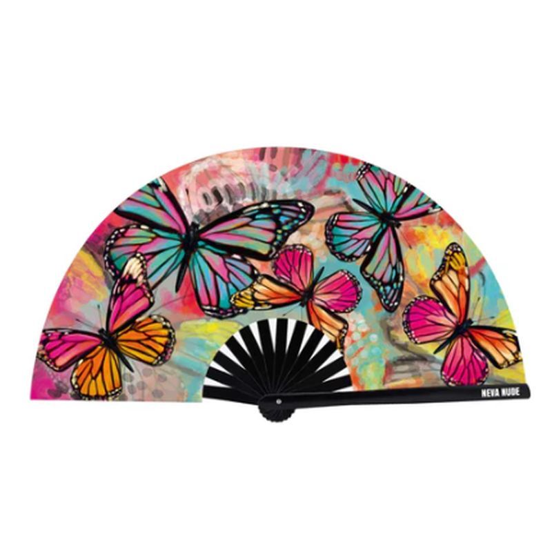 Flutter By Butterfly Blacklight Folding Fan image 1