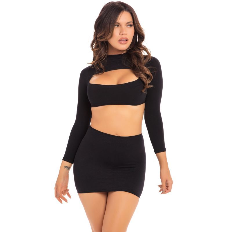 Stop and Stare 2 Pc Skirt Set Black image 2