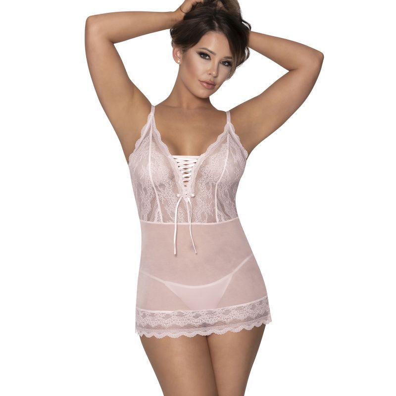 Lace Chemise and G-String Blush image 1
