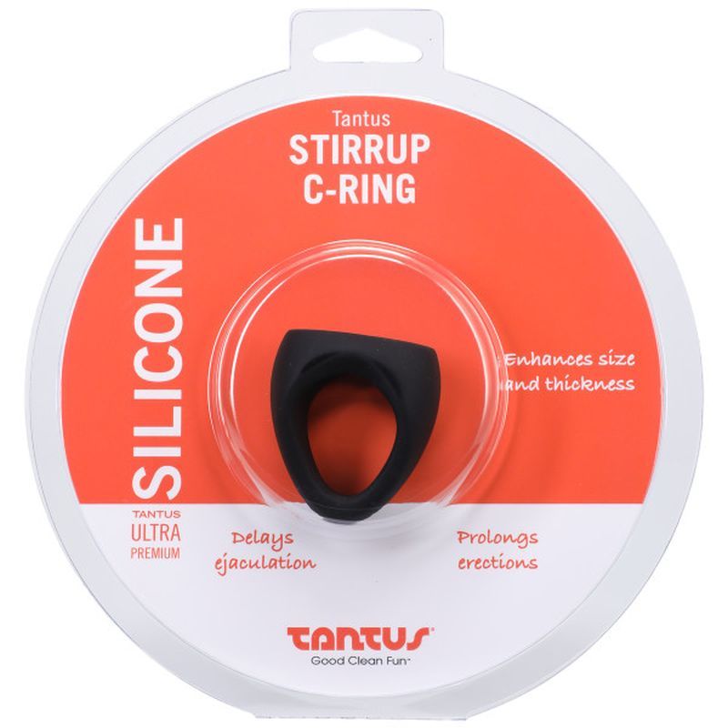 Stirrup Silicone Cock Ring Onyx image 4