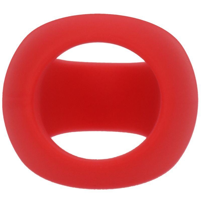 Stirrup Silicone Cock Ring Crimson image 3