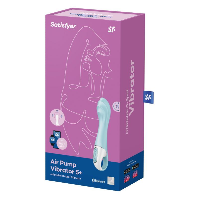 Satisfyer Air Pump Vibrator 5+ Blue image 5