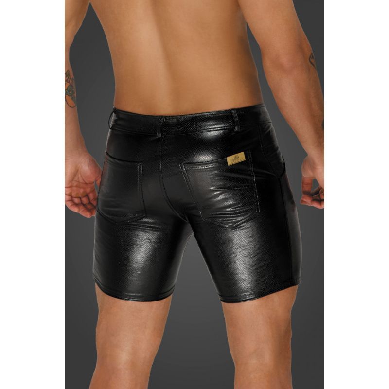 Snake Wetlook Mid Length Shorts with Back Pockets image 2