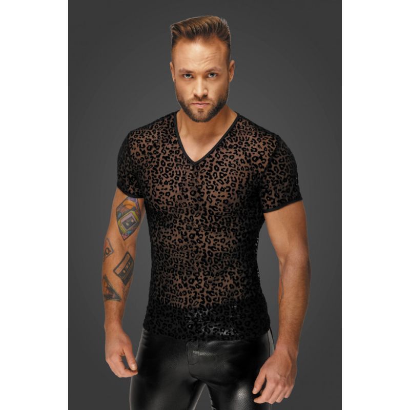Leopard Flock V-Neck T-Shirt image 3