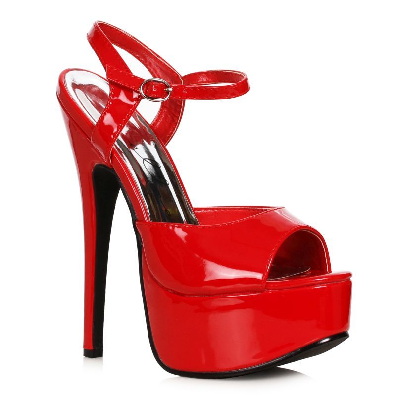 Stiletto Sandal Red 6.5in image 1