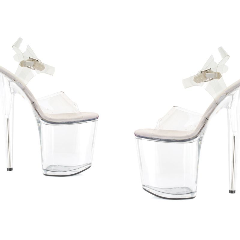 Clear Platform Sandal 8in image 1