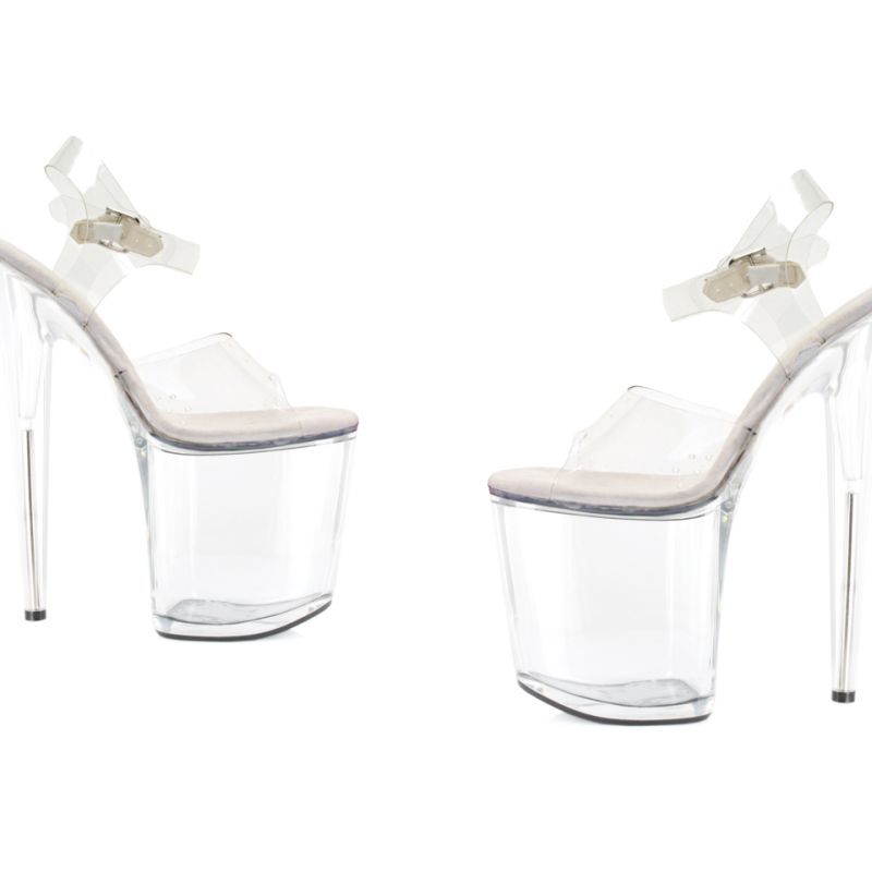 Clear Platform Sandal 8in image 3