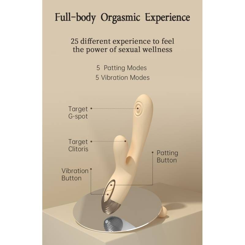 Pada Rabbit and G-Spot Pulsing Vibrator White image 4