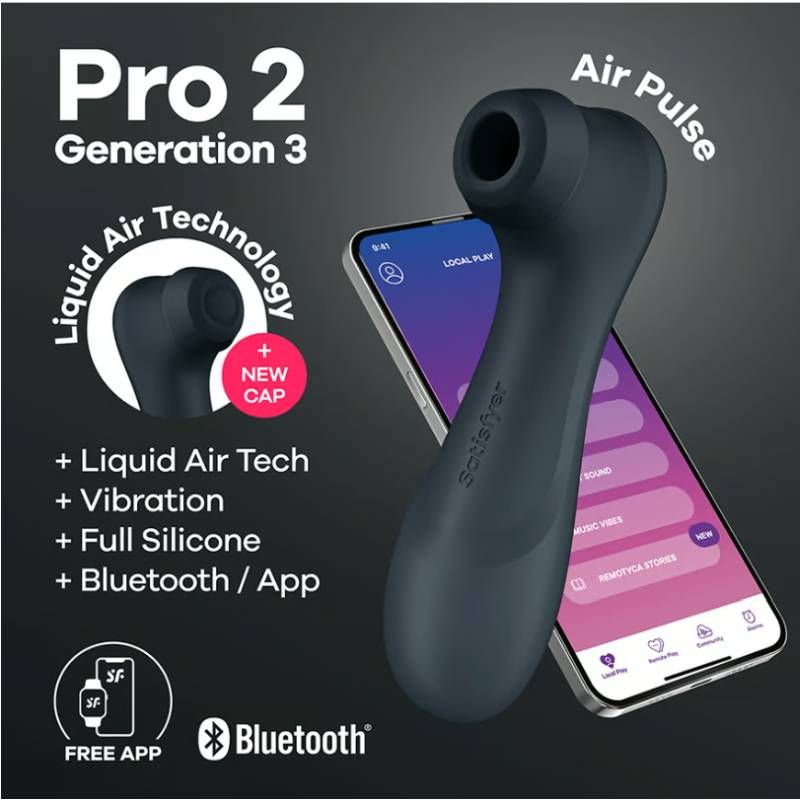 Satisfyer Pro 2 Gen 3 App Control Clitoral Stimulator Black image 3