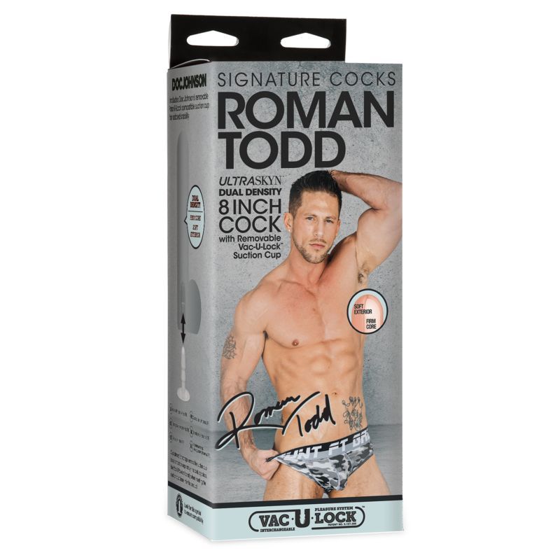 Roman Todd 8in Ultraskyn Cock w Removable Vac-U-Lock Suction Cup Vanilla image 2