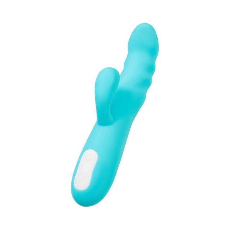 JOS Merry Swirl Rotating Shaft Rabbit Vibrator Blue image 1