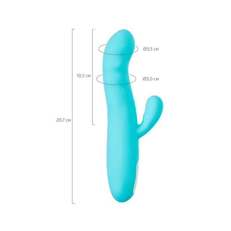 JOS Merry Swirl Rotating Shaft Rabbit Vibrator Blue image 3