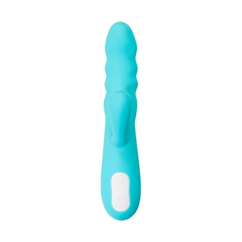JOS Merry Swirl Rotating Shaft Rabbit Vibrator Blue image 5