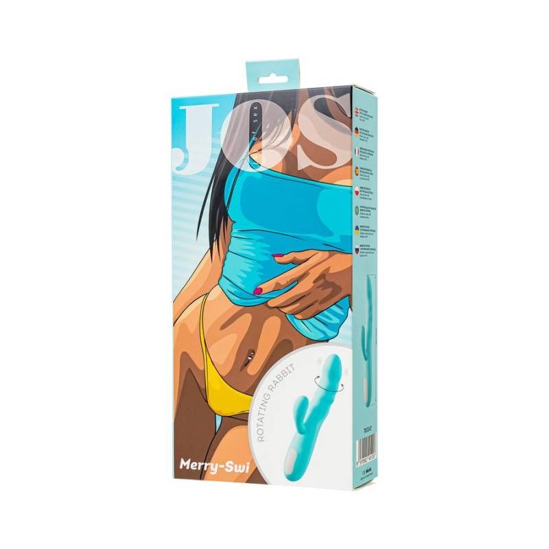 JOS Merry Swirl Rotating Shaft Rabbit Vibrator Blue image 6