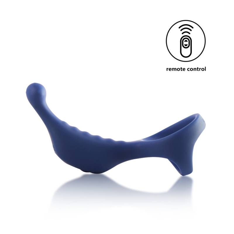 Underquaker Vibrating Anal Probe with Cockring and Remote image 1