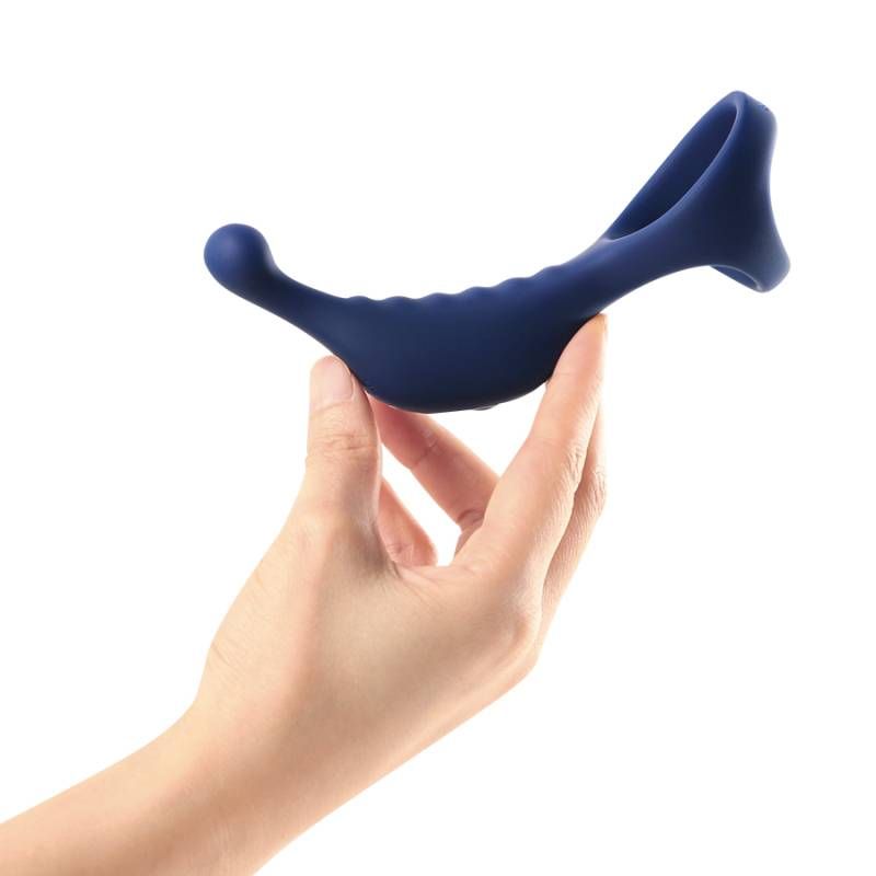 Underquaker Vibrating Anal Probe with Cockring and Remote image 2