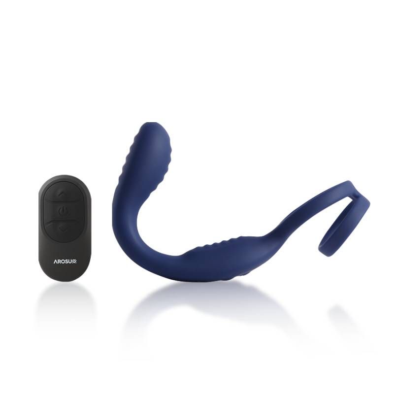 VibraDuo Vibrating Anal Probe and Perineum Stim with Cockring image 1