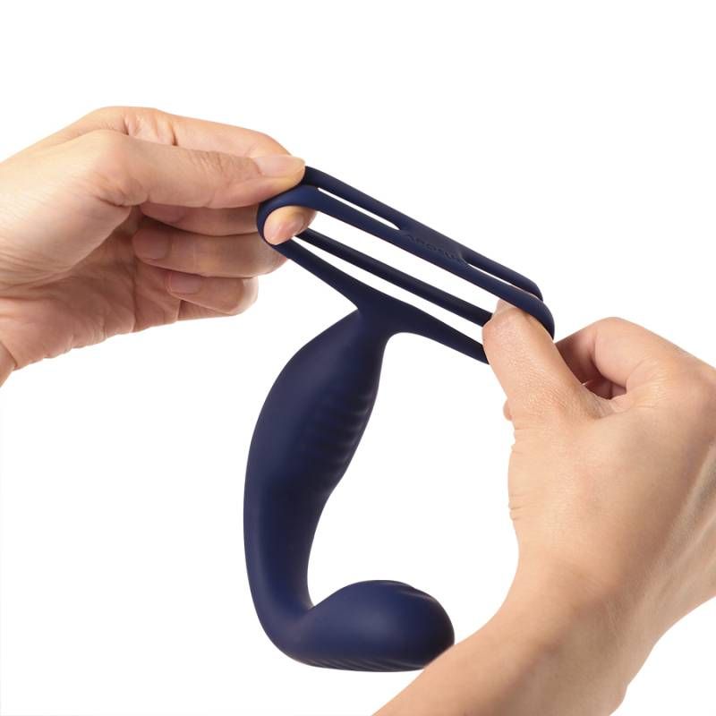 VibraDuo Vibrating Anal Probe and Perineum Stim with Cockring image 6